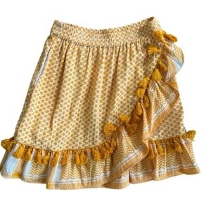 Cecilie Copenhagen Yellow and White Mini Skirt